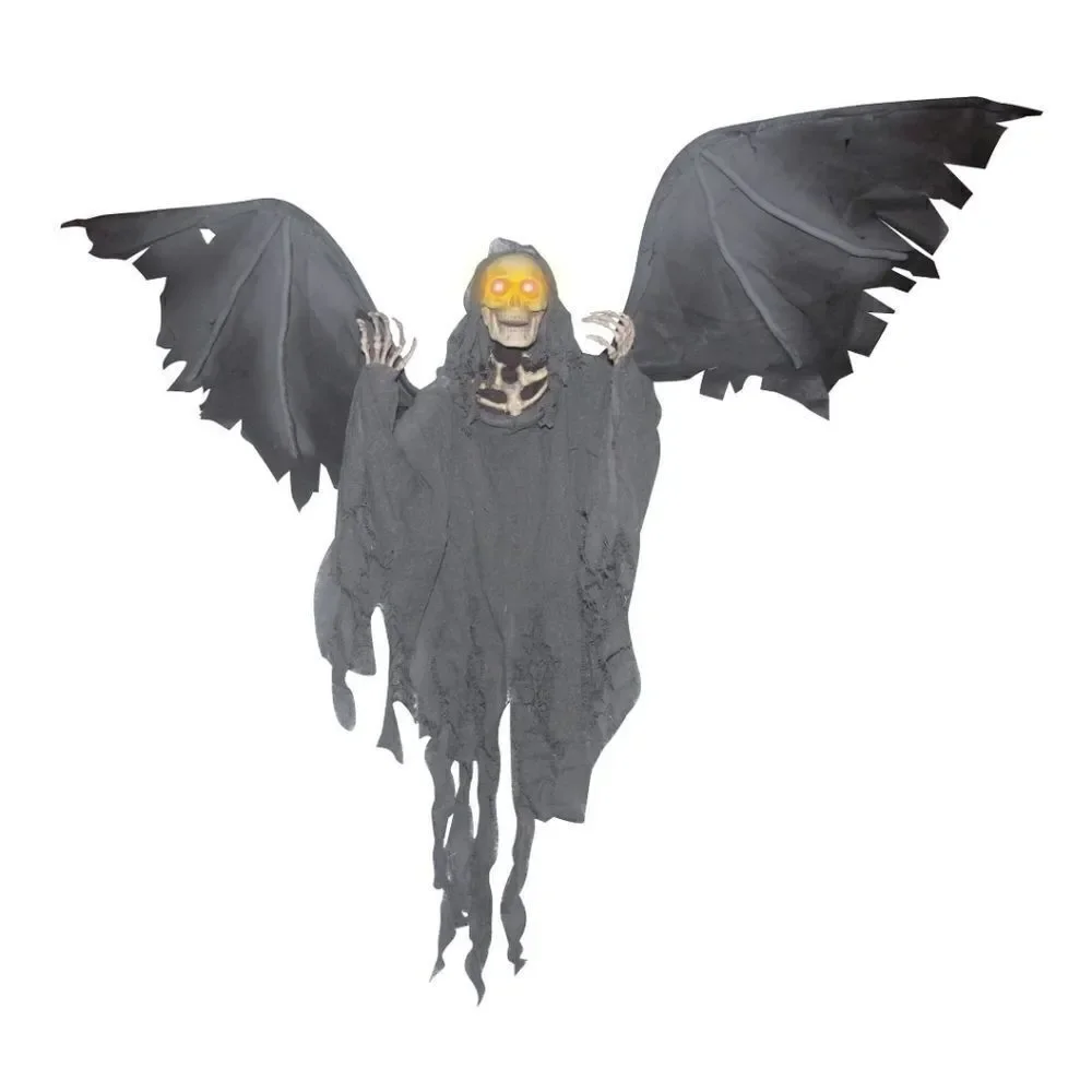 Halloween Light-Up Animated Hanging Reaper Figure, 36
